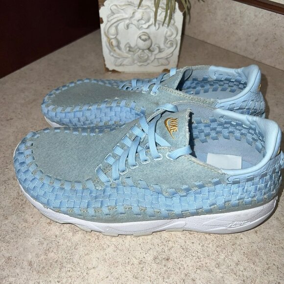 Nike Air Footscape Woven Light Blue Sneakers  Womens Casual Shoes Unique Design - Picture 11 of 11